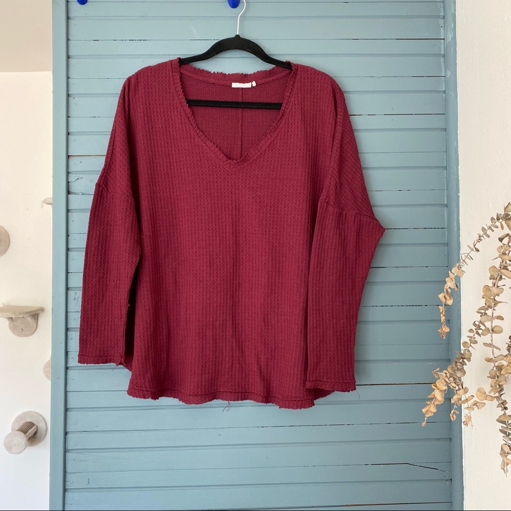 MEDIUM; Out From Under Urban Outfitters Maroon Long-Sleeve Shirt